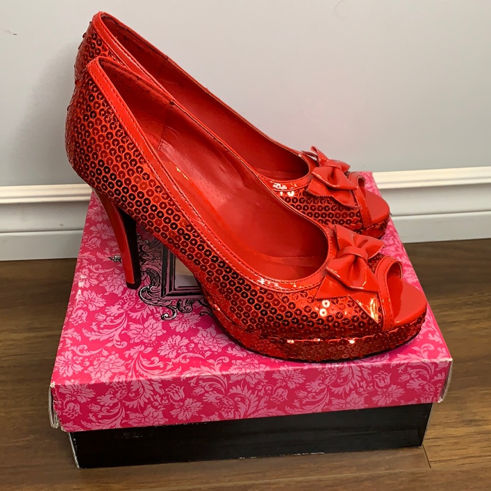 Red Ellie heels